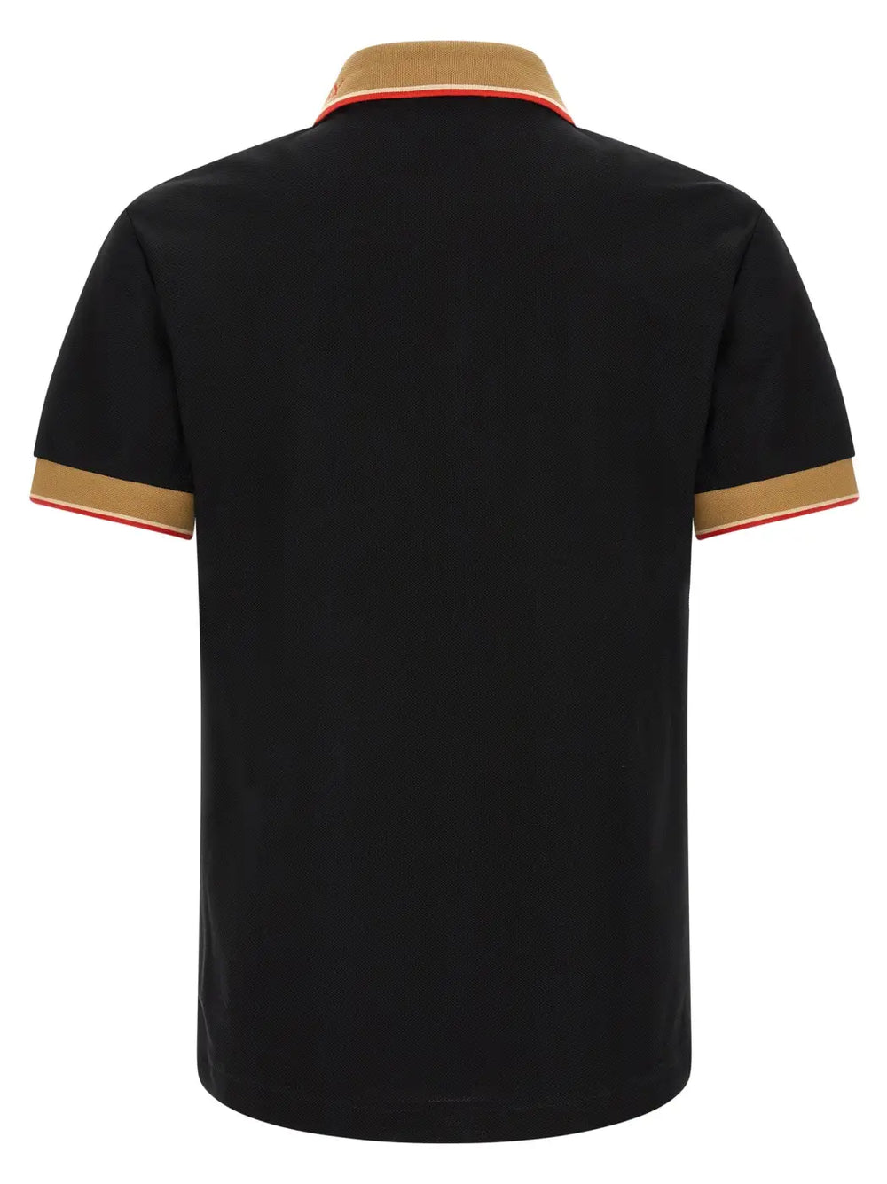 Burberry Black Cotton Polo Shirt