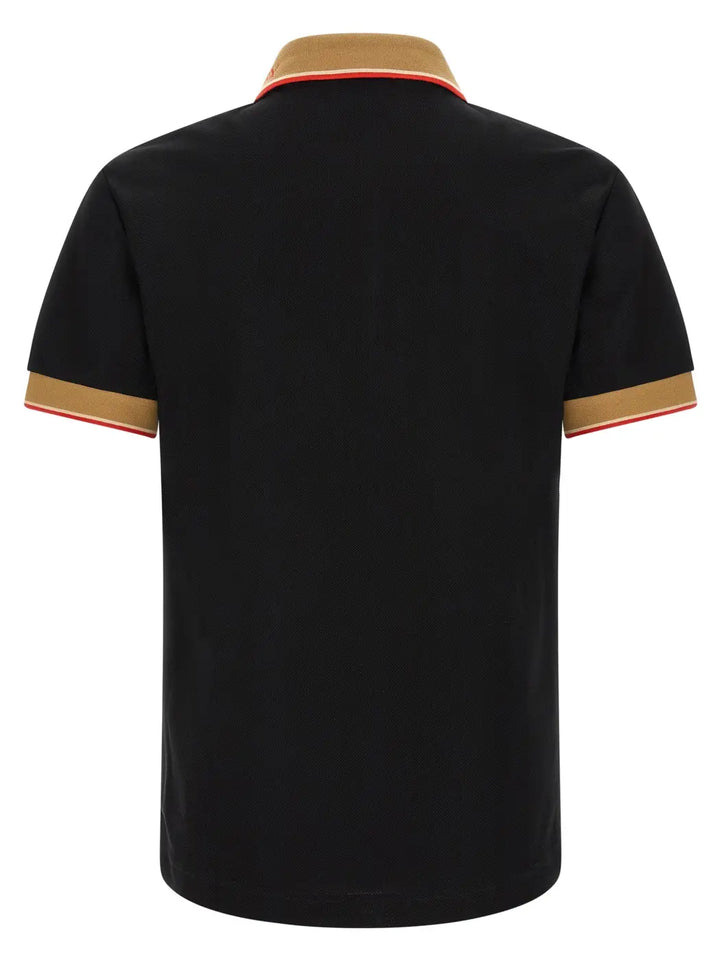 Burberry Black Cotton Polo Shirt