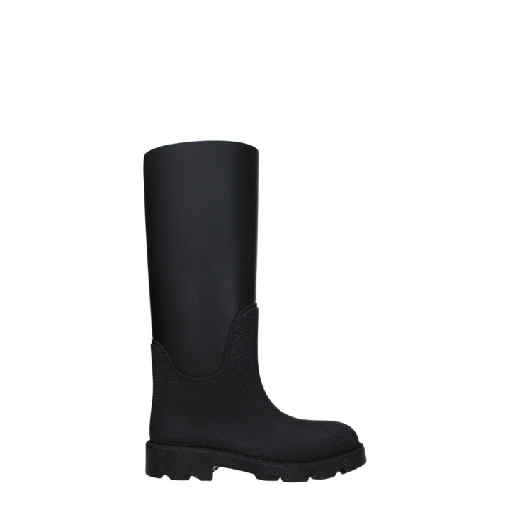 Burberry Black Cotton Rain Boots