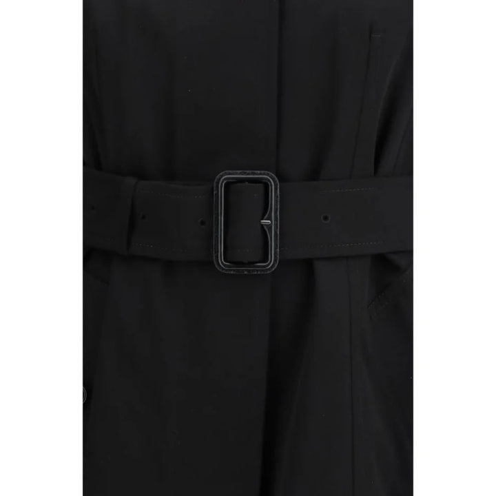 Burberry Black Cotton Trench Coat