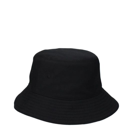 Burberry Black Hat with Back Logo Stylish Clothing Accessory