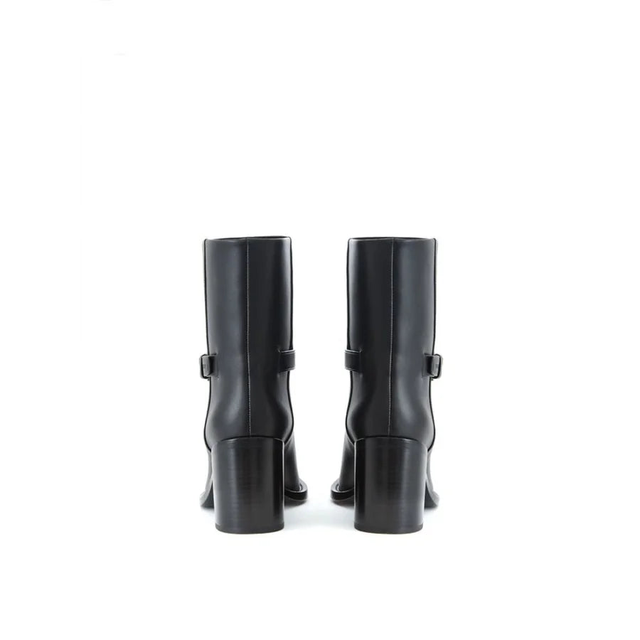 Burberry Black Leather Ankle Boots