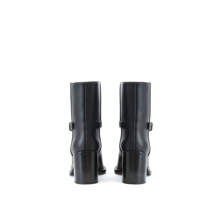Burberry Black Leather Ankle Boots
