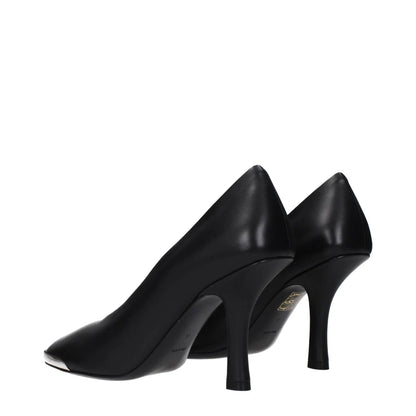 Burberry Black Leather High Heel Pumps