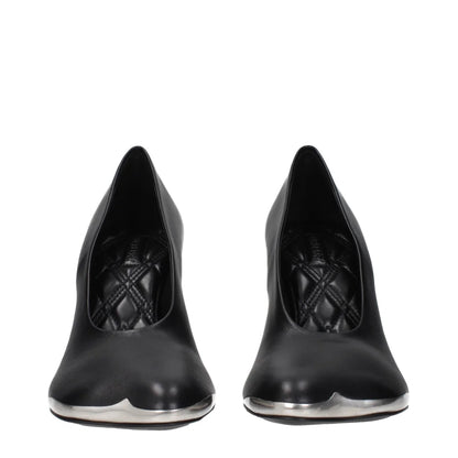 Burberry Black Leather High Heel Pumps