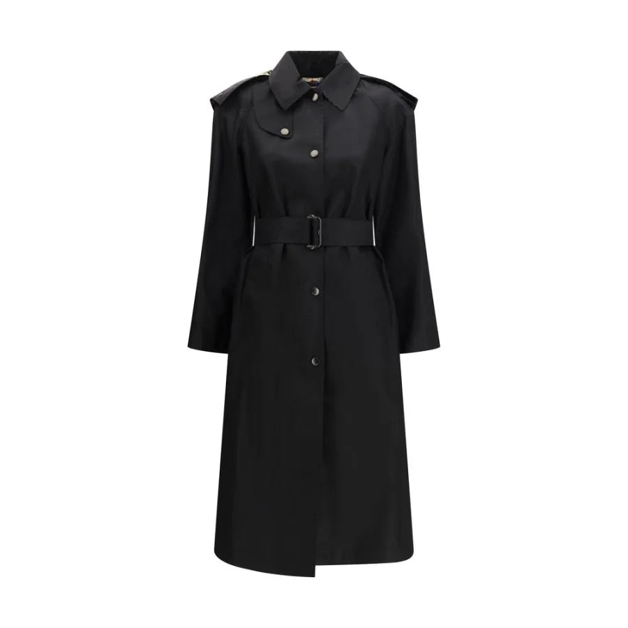 Burberry Black Nylon Trench Coat
