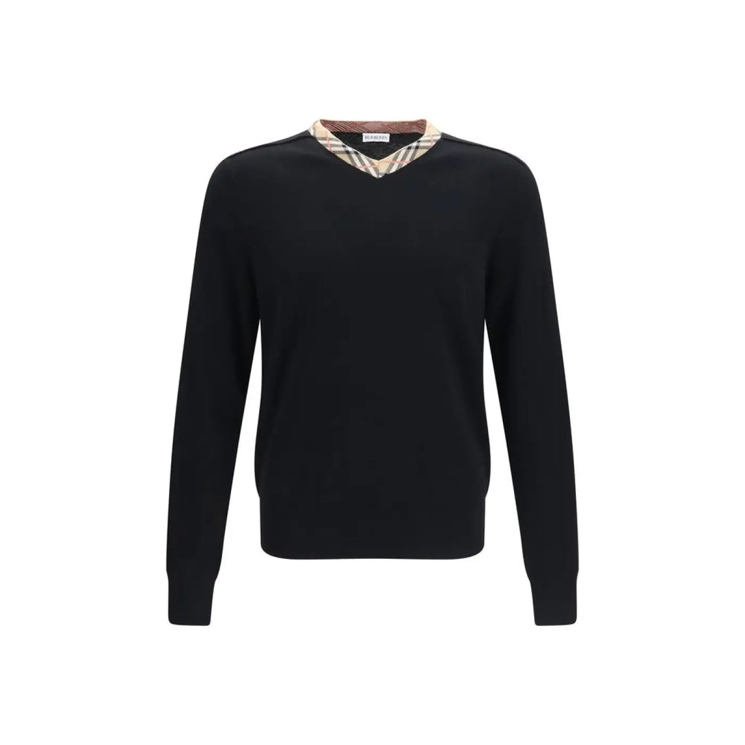 Burberry Black Wool Oves Aries Sweatshirt
