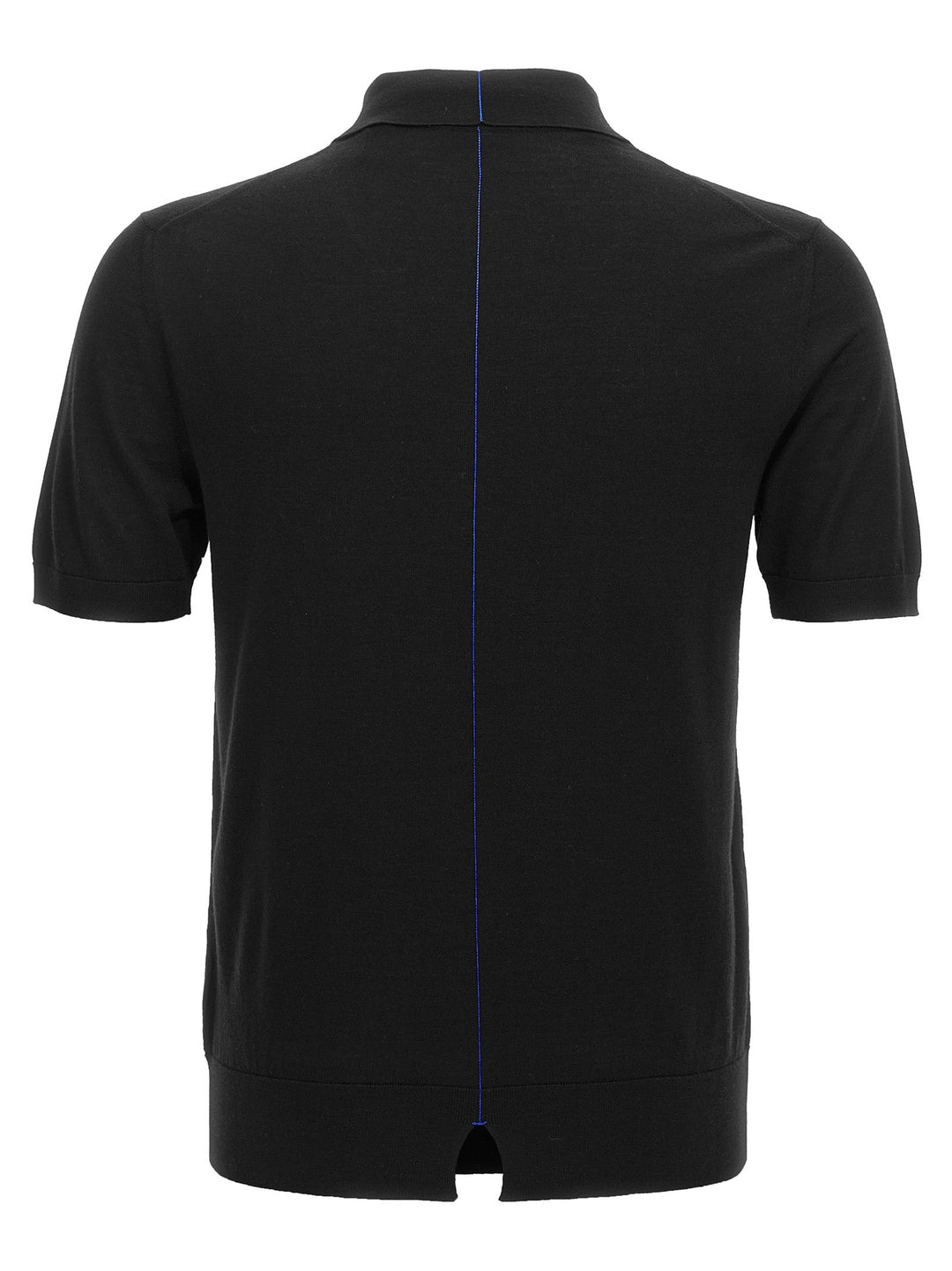 Burberry Black Wool Polo Shirt
