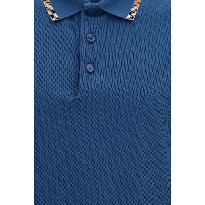 Burberry Blue Cotton Polo Shirt