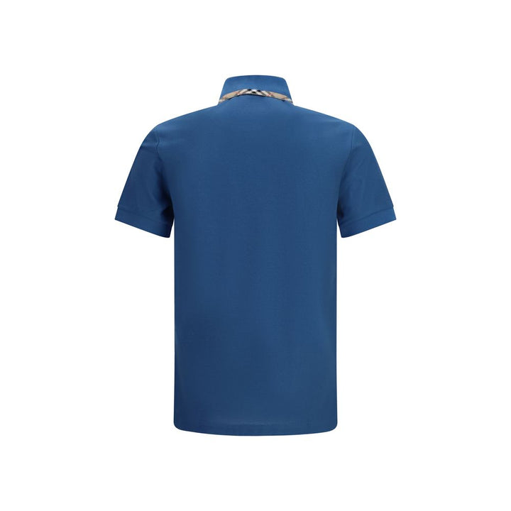 Burberry Blue Cotton Polo Shirt