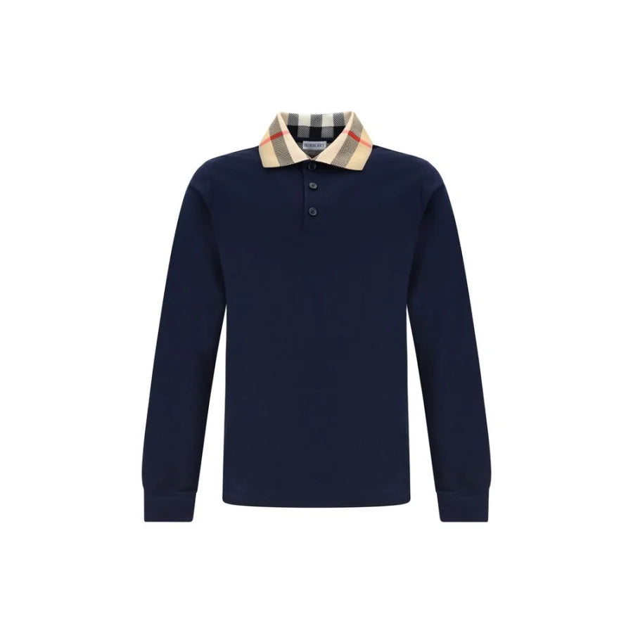 Burberry Blue Cotton Polo Shirt