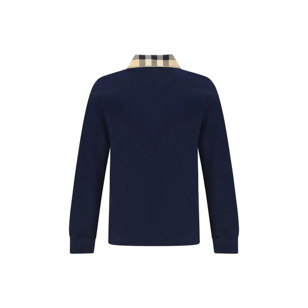 Burberry Blue Cotton Polo Shirt