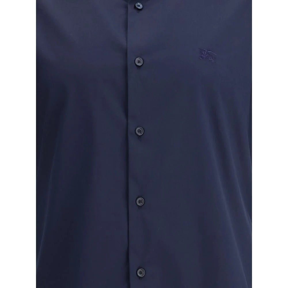 Burberry Blue Cotton Shortsleeve Shirt