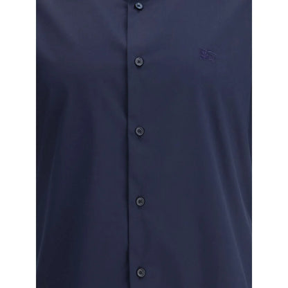 Burberry Blue Cotton Shortsleeve Shirt