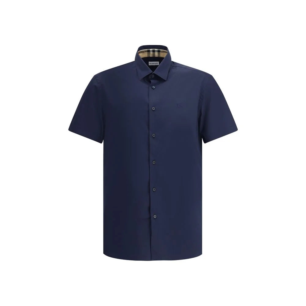Burberry Blue Cotton Shortsleeve Shirt