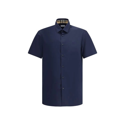 Burberry Blue Cotton Shortsleeve Shirt