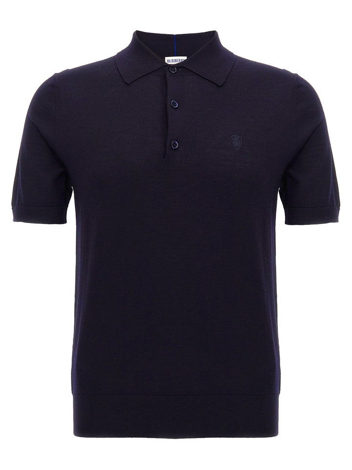 Burberry Blue Wool Polo Shirt