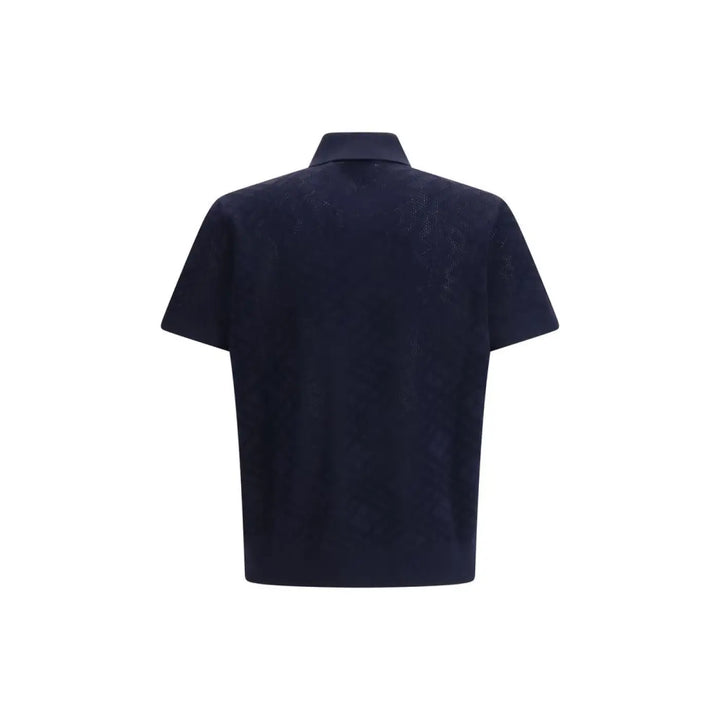 Burberry Blue Wool Polo Shirt