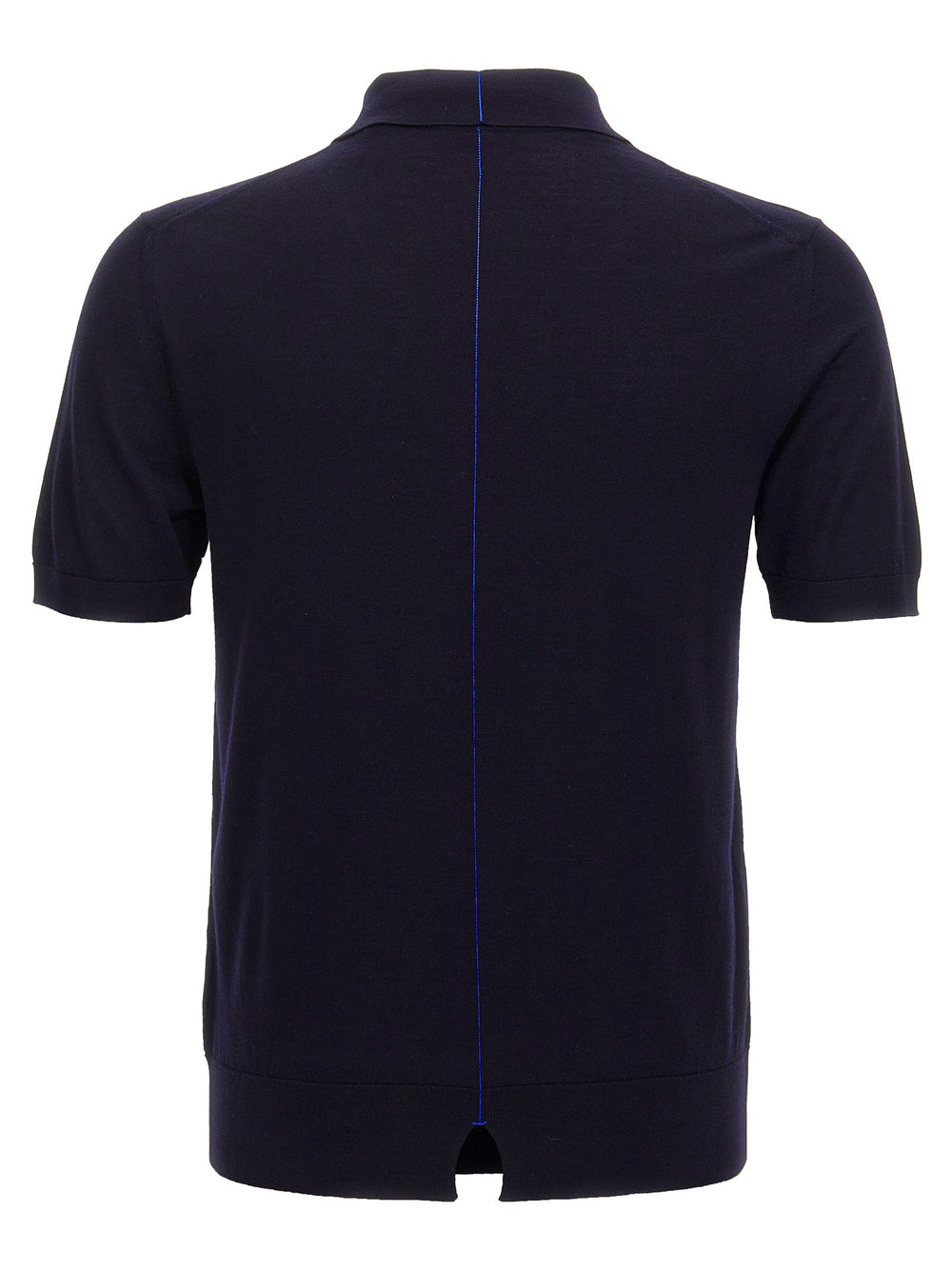 Burberry Blue Wool Polo Shirt