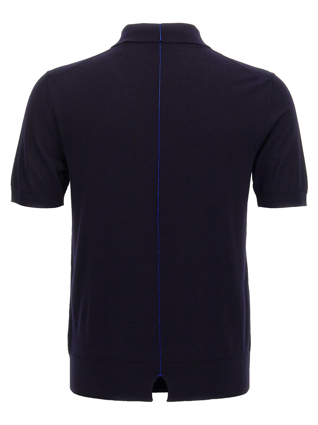 Burberry Blue Wool Polo Shirt
