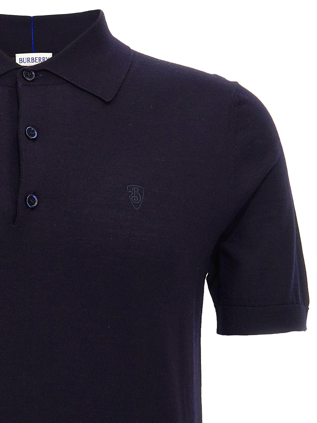 Burberry Blue Wool Polo Shirt
