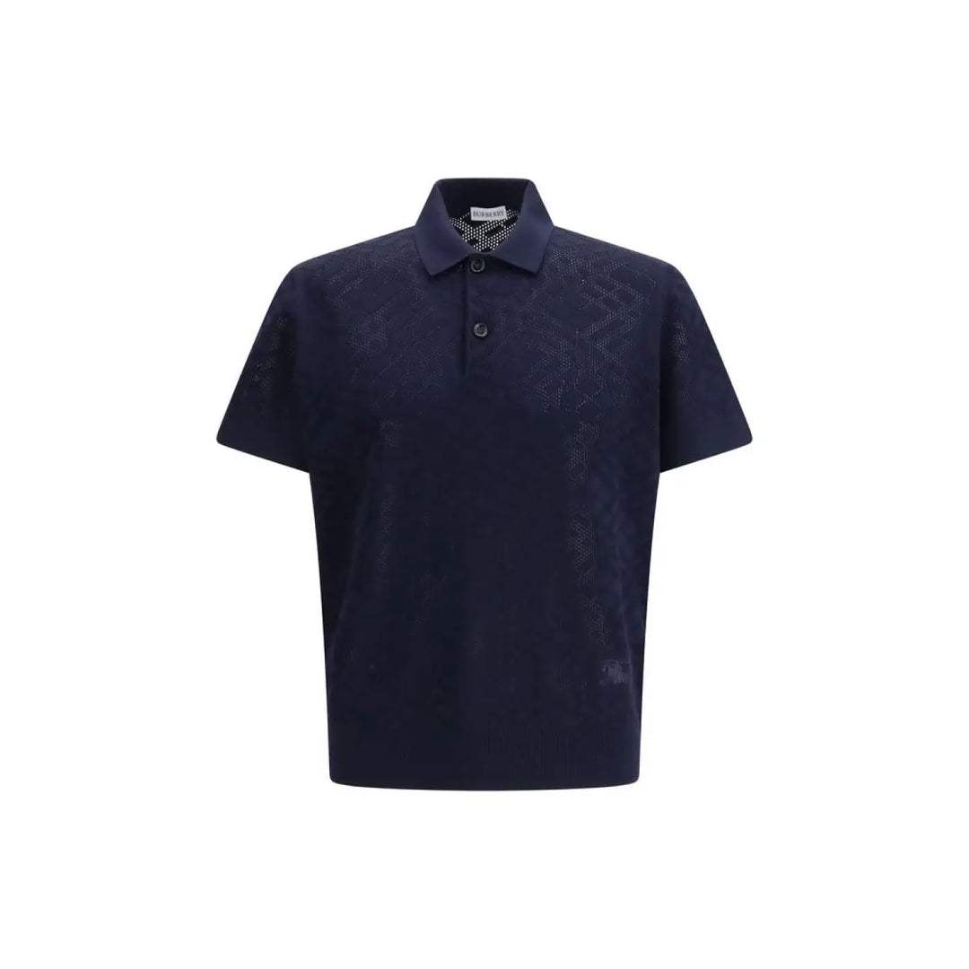 Burberry Blue Wool Polo Shirt