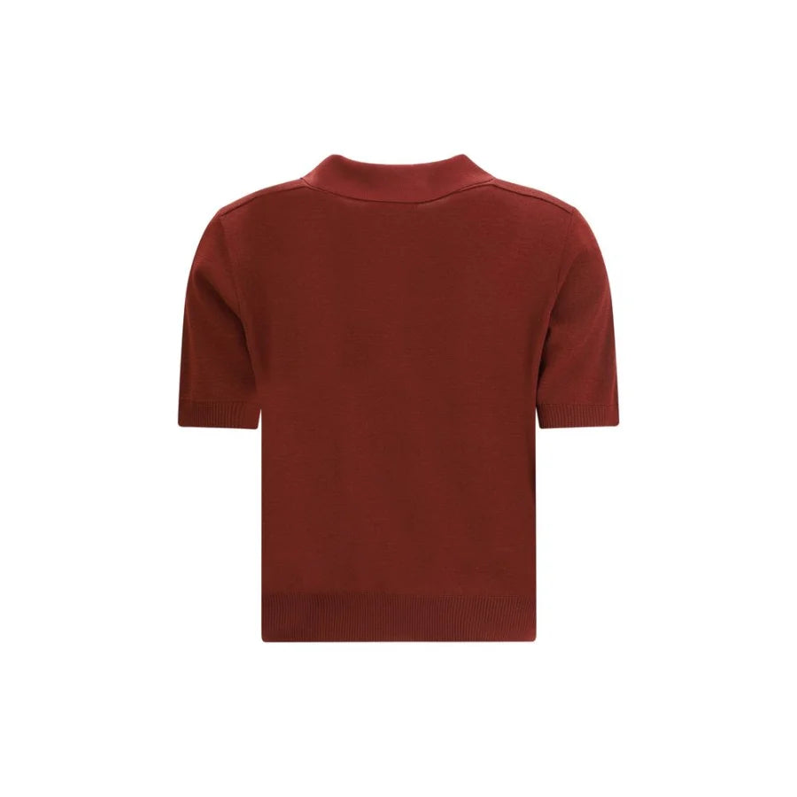 Burberry Bordeaux Wool Polo Shirt