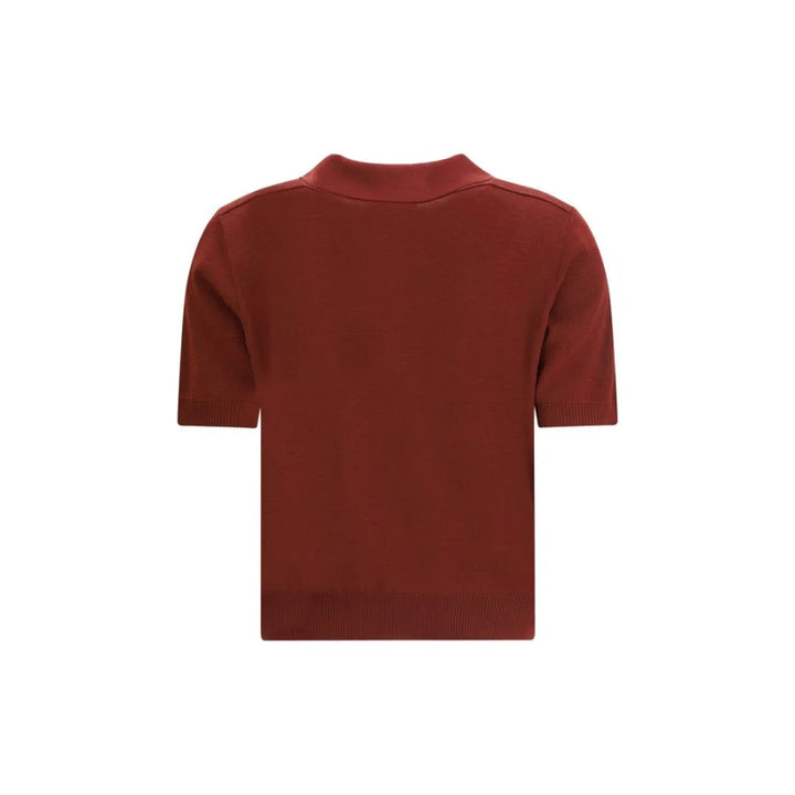 Burberry Bordeaux Wool Polo Shirt