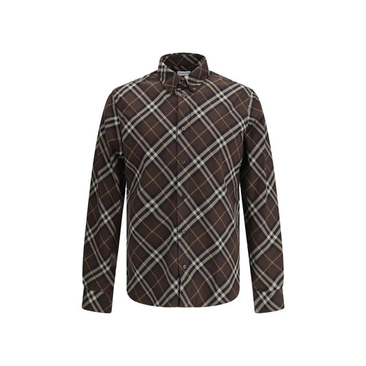 Burberry Brown Cotton Pattern Shirt