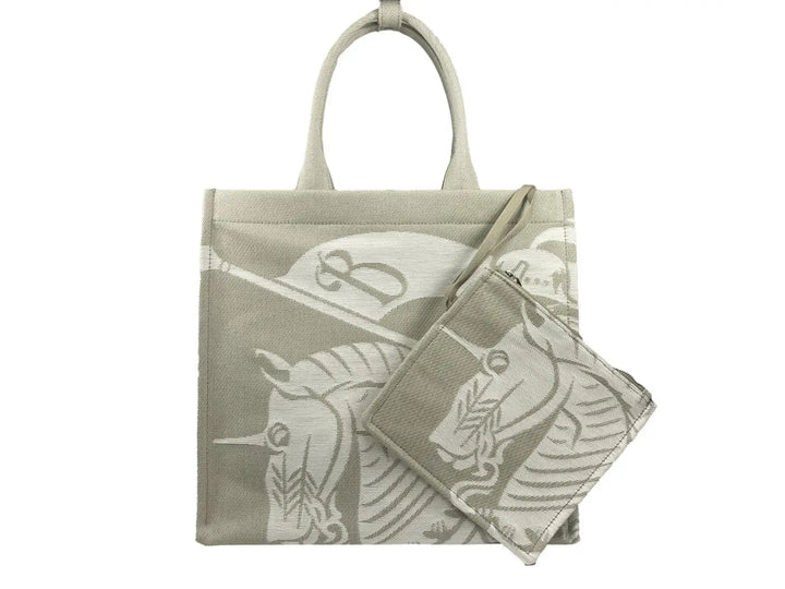 Burberry Ekd Canvas Tote Bag with Coin Pouch