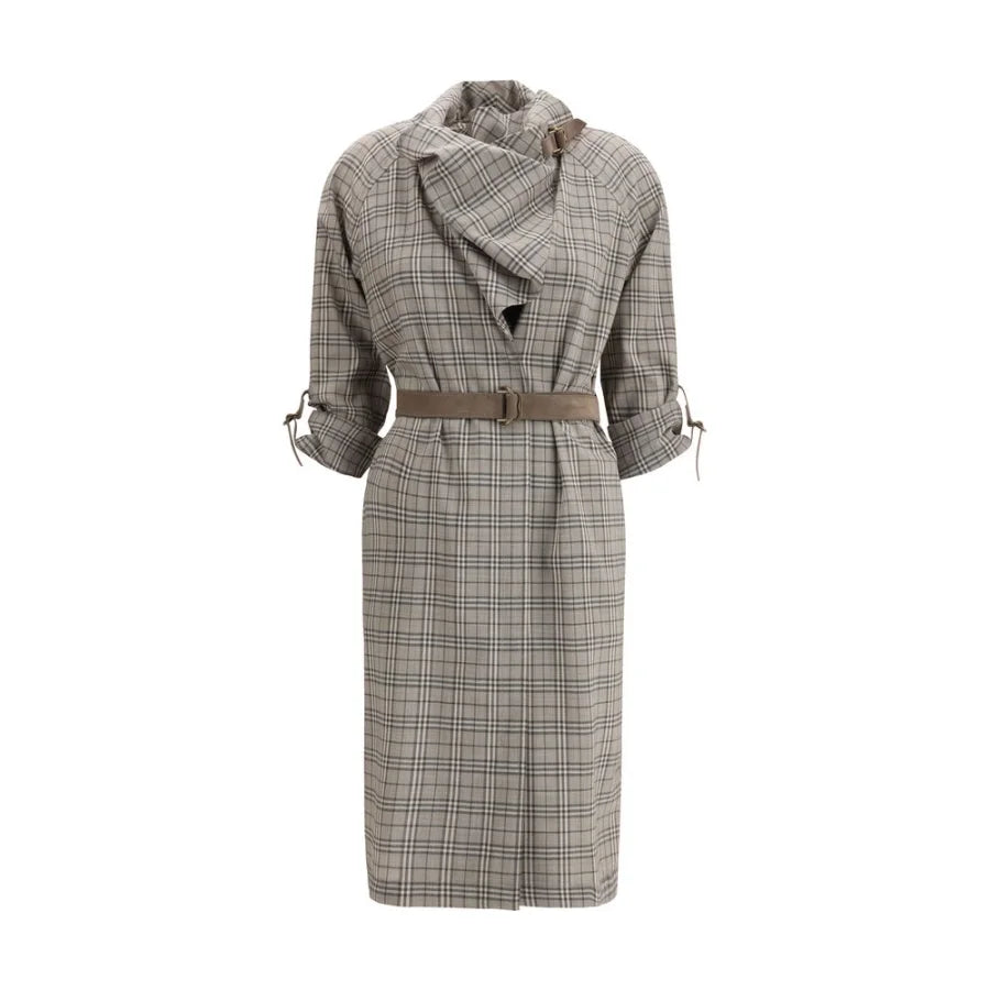 Burberry Gray Wool Casual Dress