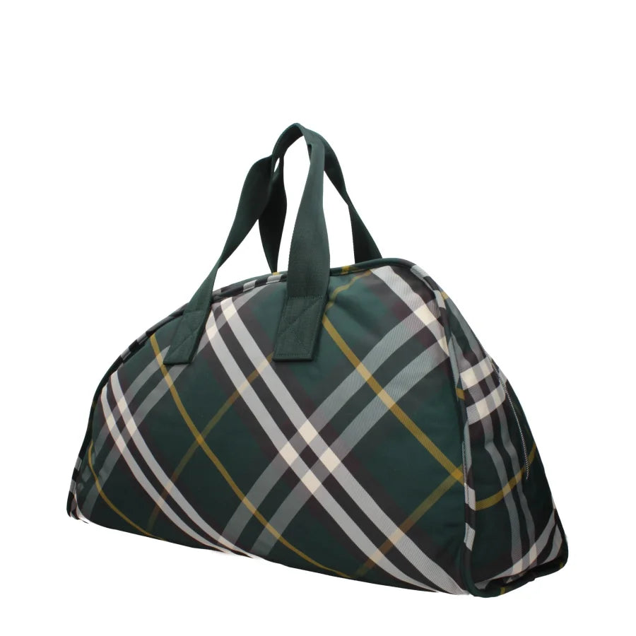 Burberry Green Fabric Luggage And Travel