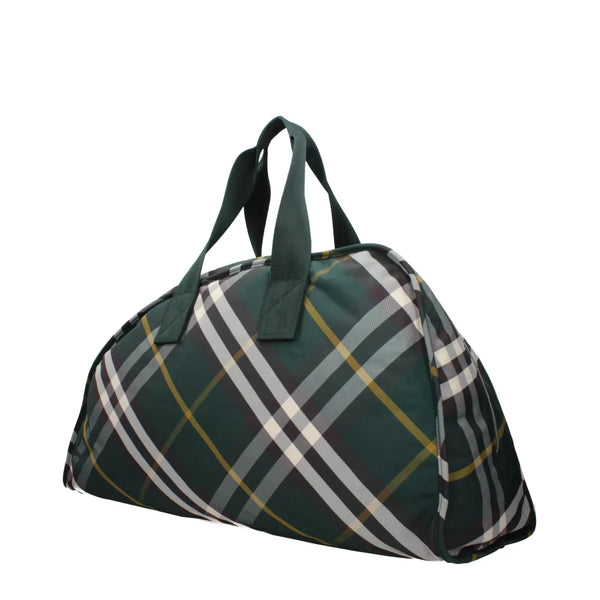 Burberry Green Fabric Luggage And Travel