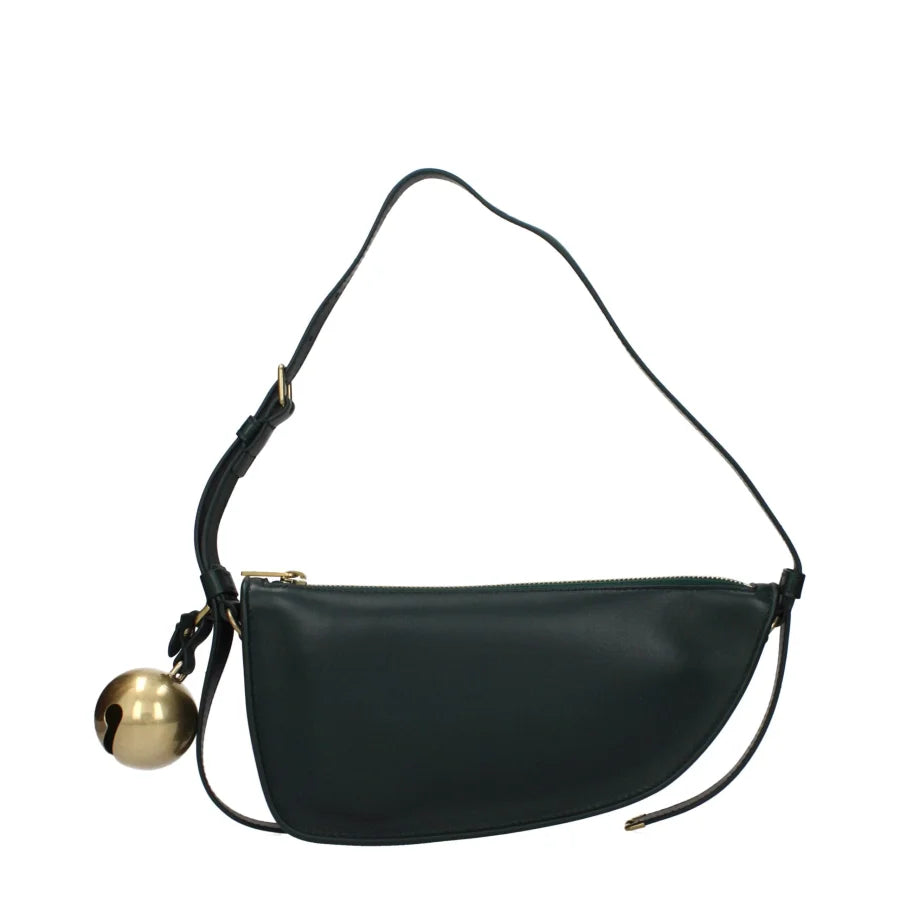 Burberry Green Leather Shoulder Bag