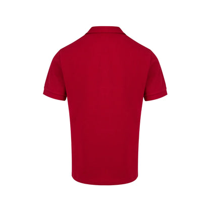 Burberry Red Cotton Collared Polo Shirt