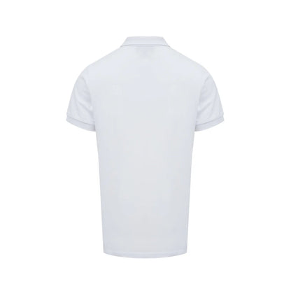 Burberry White Cotton Collared Polo Shirt