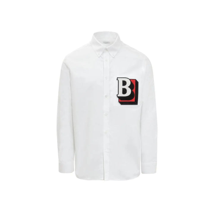 Burberry White Cotton Dress Shirt
