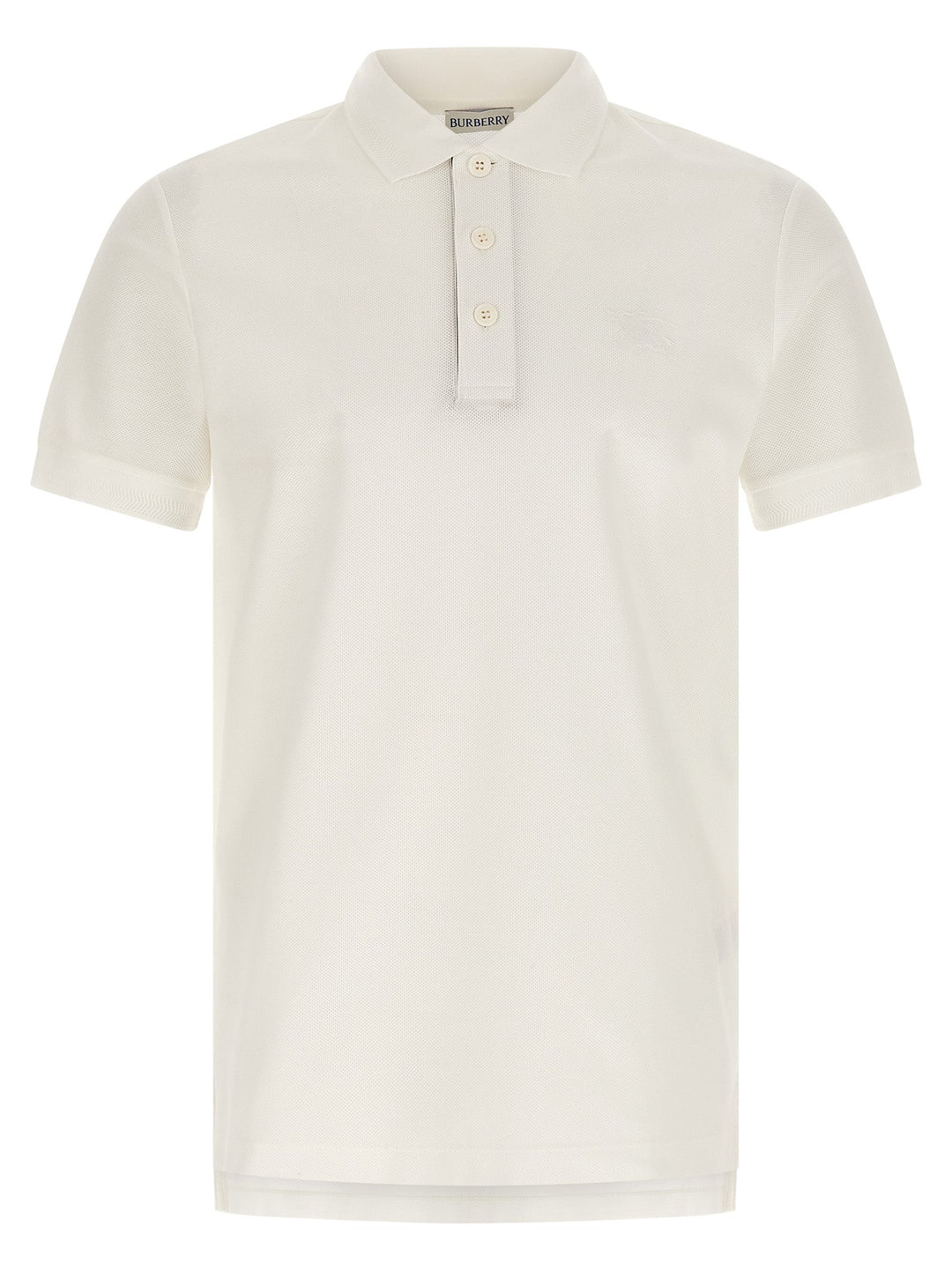 Burberry White Cotton Polo Shirt