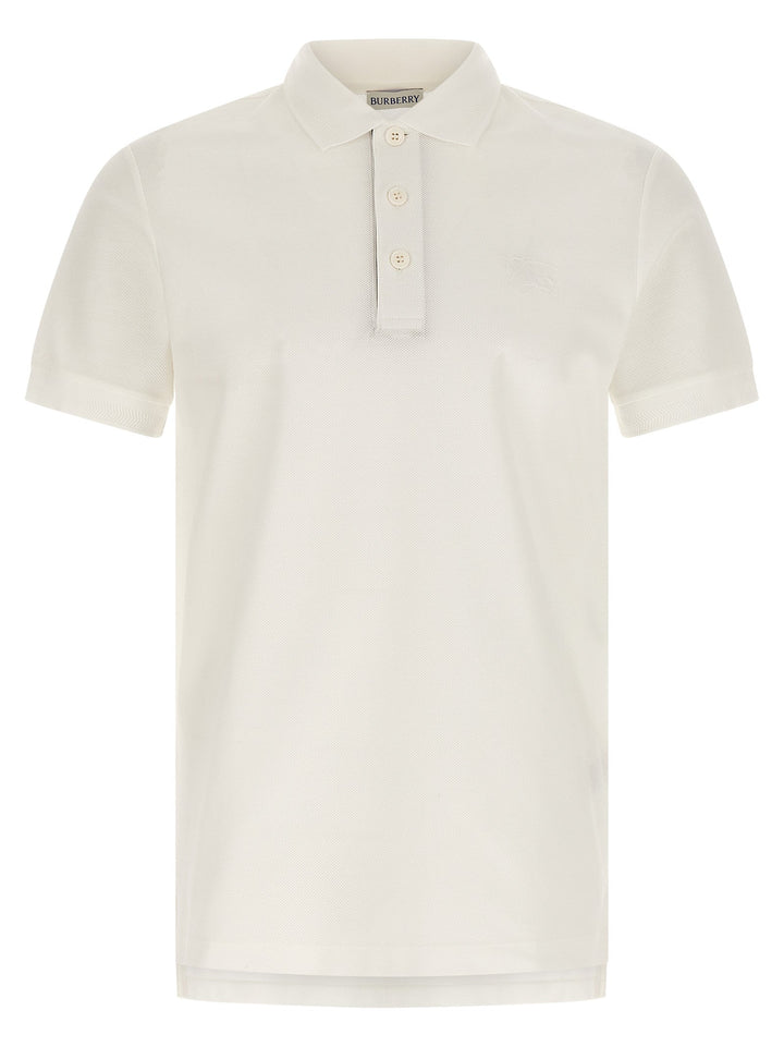 Burberry White Cotton Polo Shirt