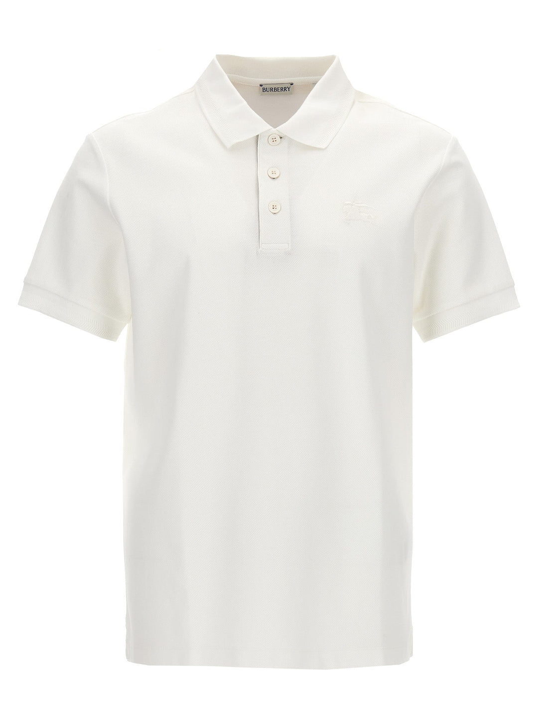 Burberry White Cotton Polo Shirt