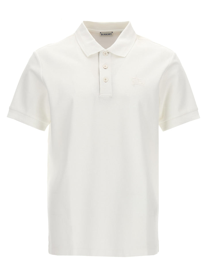 Burberry White Cotton Polo Shirt