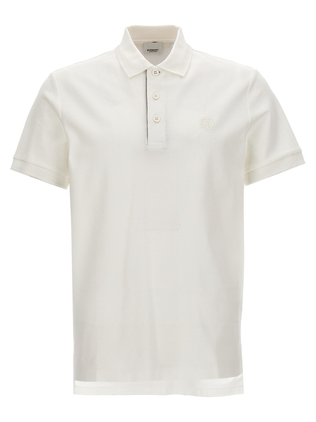Burberry White Cotton Polo Shirt