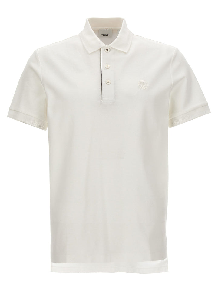 Burberry White Cotton Polo Shirt