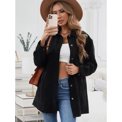 Chic Collared Jacket for Every Wardrobe in Larger Sizes Clothing Tops Trendsi