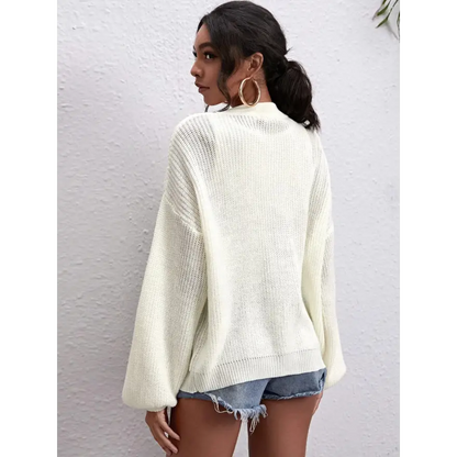 Cozy Up in Our Soft Button Down Dropped Shoulder Cardigan Clothing Tops Trendsi