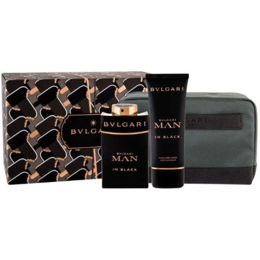 Bvlgari Man In Black Eau De Parfum Aftershave Balm Piece Gift Set Men’s Sets