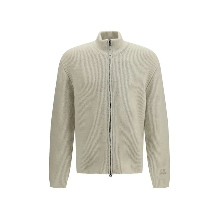 C.p. Company Beige Wool Oves Aries Cardigan