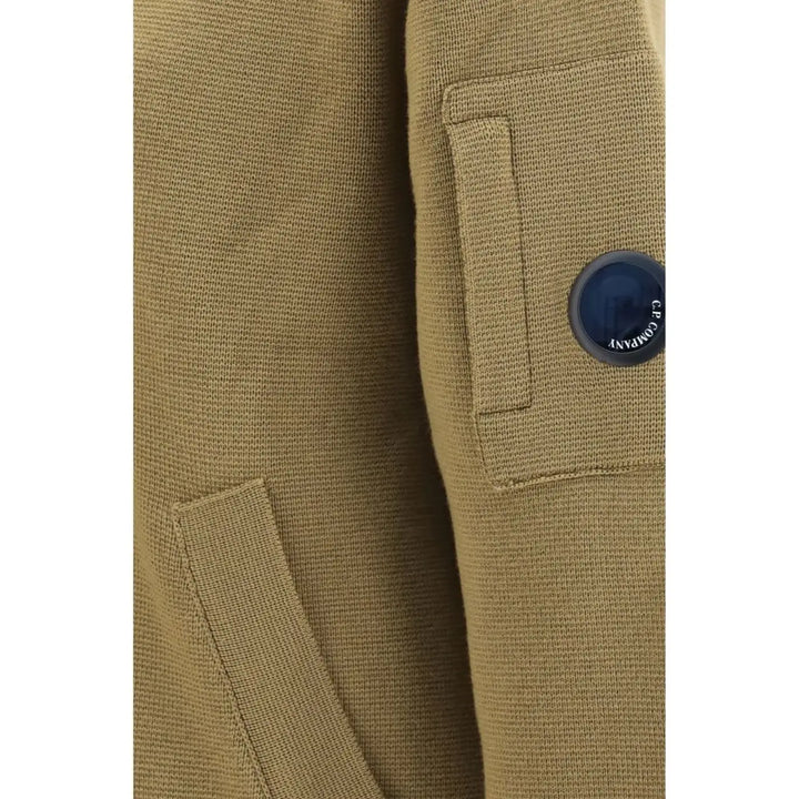 C.p. Company Beige Wool Oves Aries Cardigan