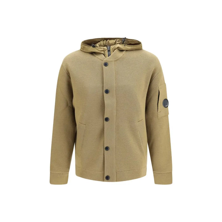 C.p. Company Beige Wool Oves Aries Cardigan