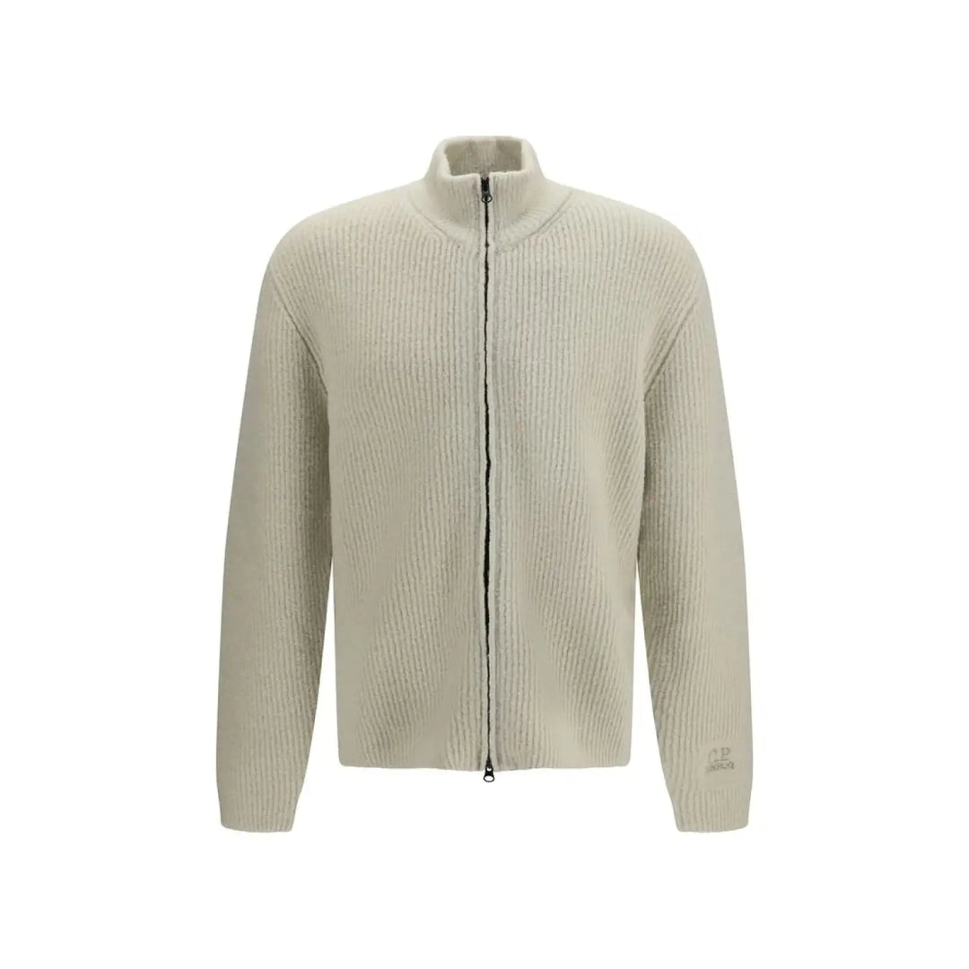 C.p. Company Beige Wool Oves Aries Cardigan